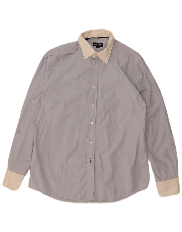 Jeckerson Camisa Hombre XL Azul Cuadros Algodón