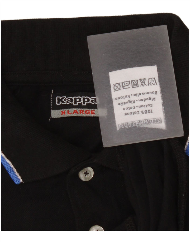 Kappa Polo Hombre XL Algodón Negro