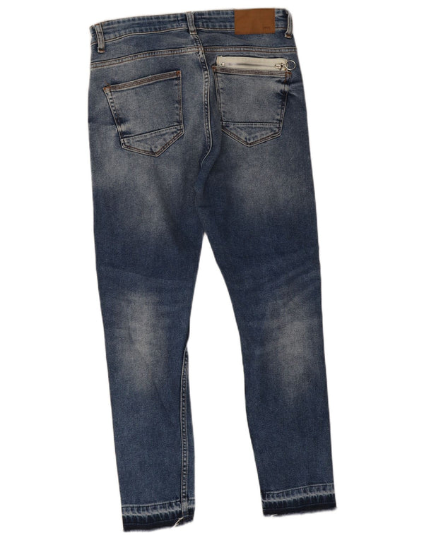 Zara Jeans ajustados desgastados para hombre EU 38 Small W30 L27 Algodón azul