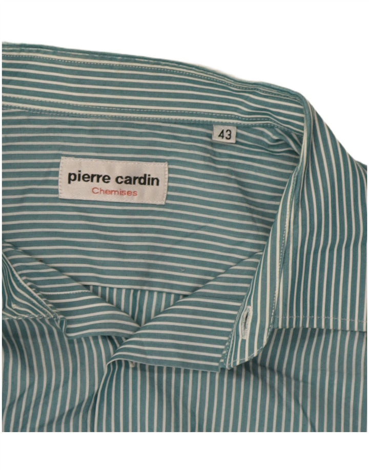 Pierre Cardin Camisa para hombre Talla 43 XL Azul Raya diplomática