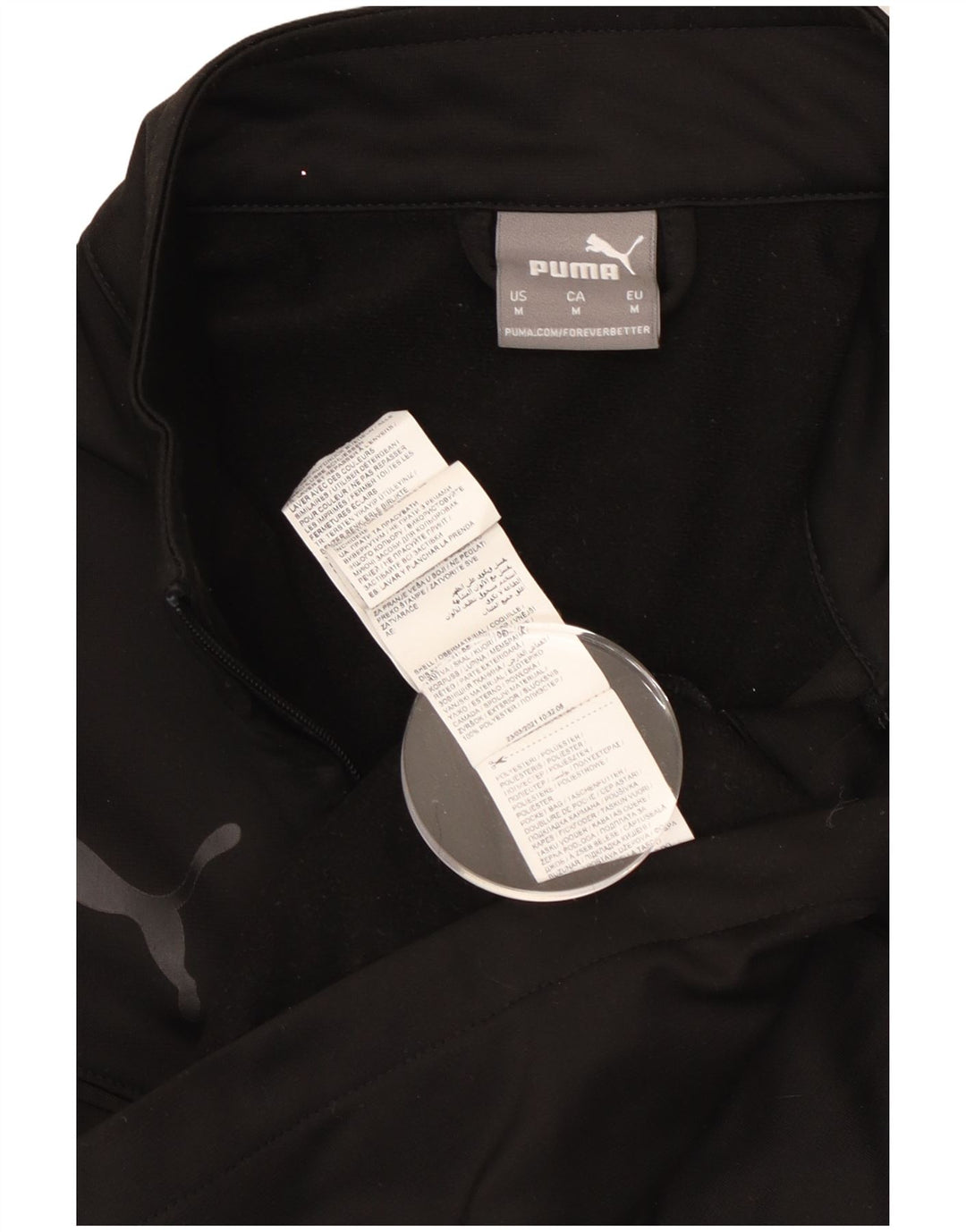 Puma Hombre Chándal Top Chaqueta Mediana Negro Poliéster