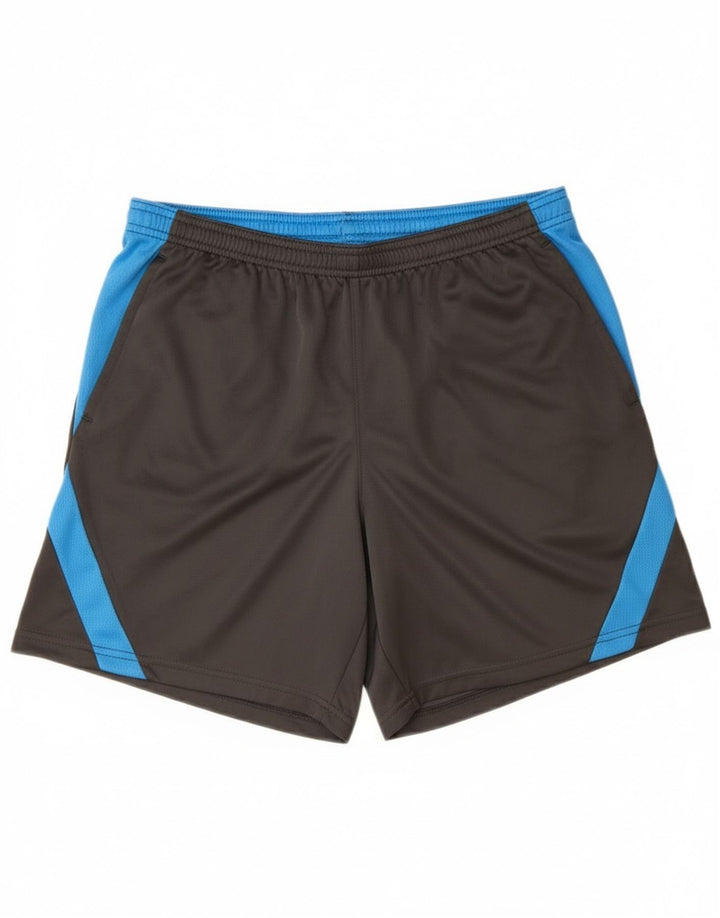 Nike - Pantalones cortos deportivos Dri Fit para hombre, poliéster color block, talla grande, color negro