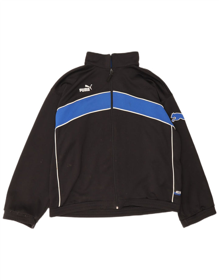 Puma Hombre Chándal Top Chaqueta Grande Negro Colorblock Poliéster Deportes