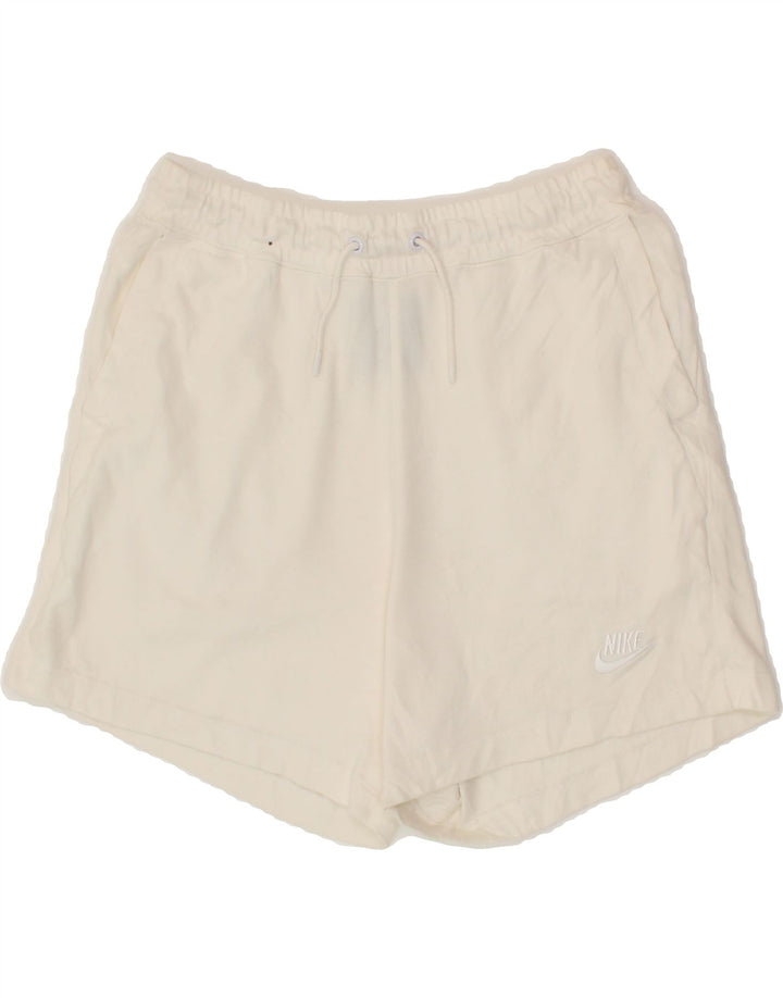 NIKE Womens Sport Shorts UK 10 Small  White Cotton Vintage Nike and Second-Hand Nike from Messina Hembry 