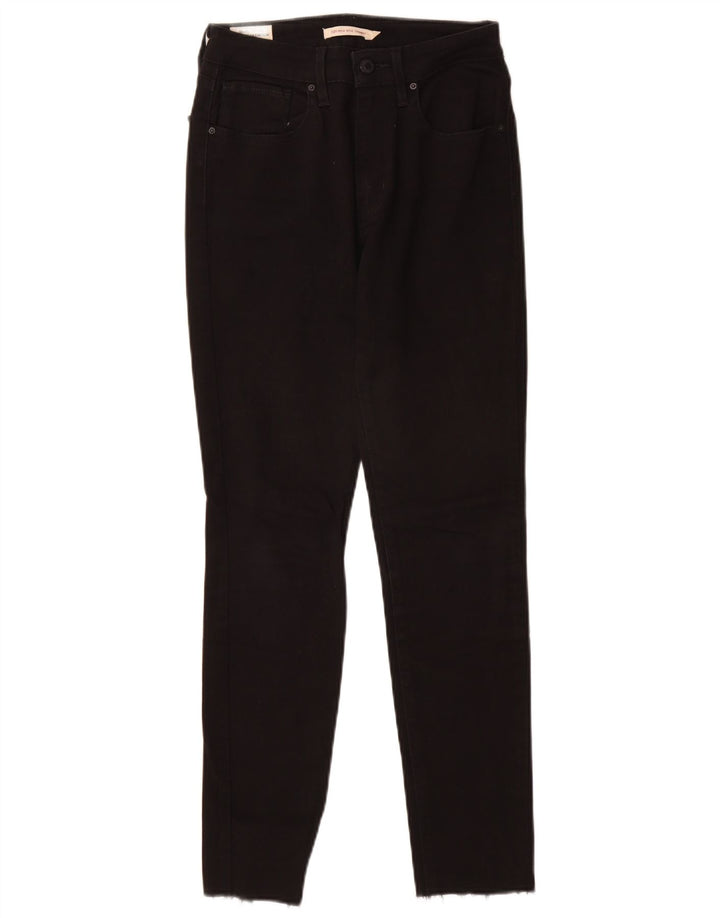 LEVI'S Jeans ajustados de talle alto 721 para mujer W27 L28 Algodón negro