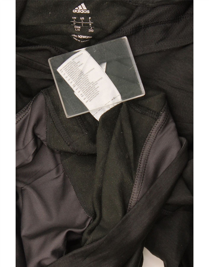 Adidas Climawarm Sudadera con capucha para hombre, tamaño grande, poliéster negro