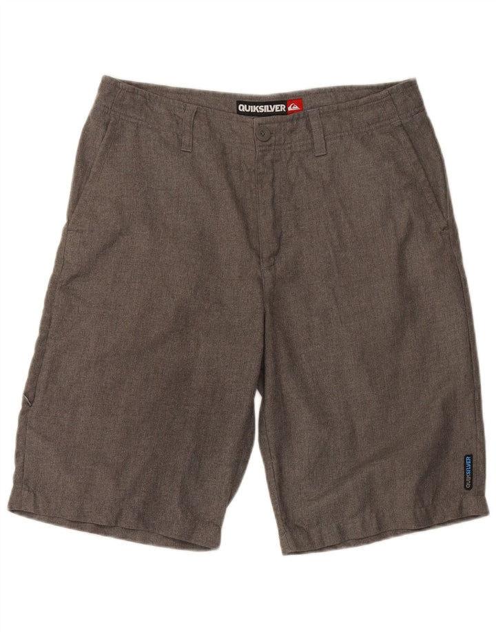 Pantalones cortos chinos Quiksilver para hombre W33 Poliéster gris medio