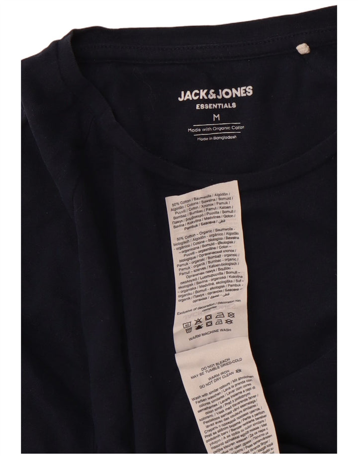 JACK & JONES Hombre Camiseta Top Medium Azul Marino Algodón