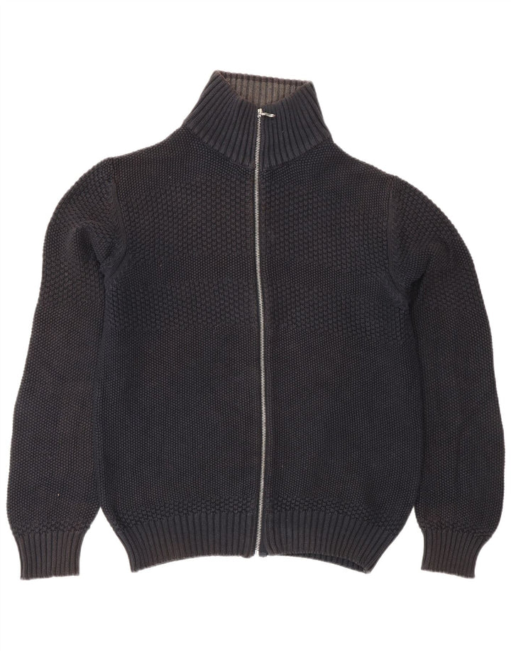 Jack & Jones Hombre Cárdigan Suéter Grande Algodón Negro