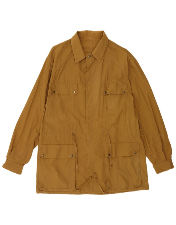 Vintage hombres chaqueta utilitaria Reino Unido 38 algodón beige medio