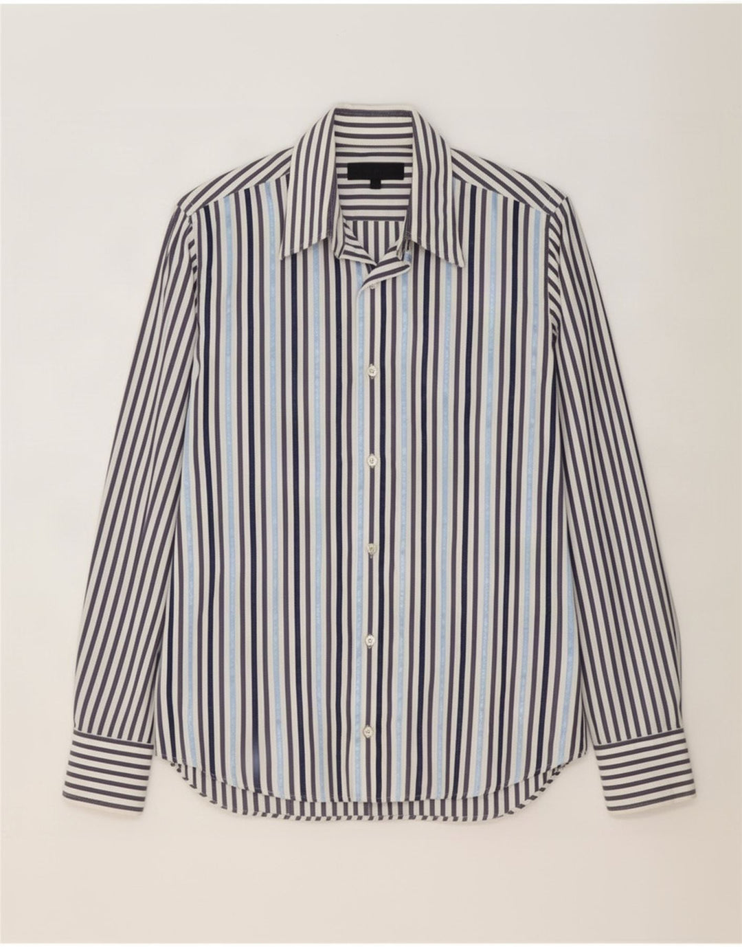 Camisa para hombre Ted Baker Talla 2 Algodón a rayas azul pequeño