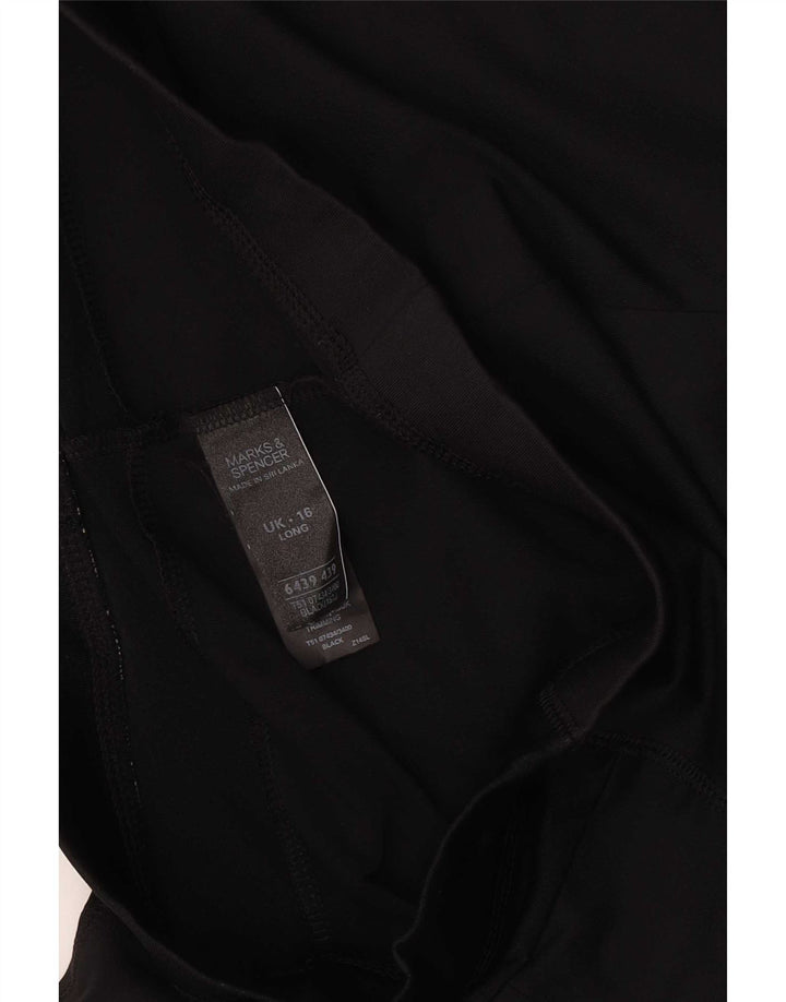 Marks & Spencer Pantalones de chándal para mujer UK 46 Large Poliéster negro