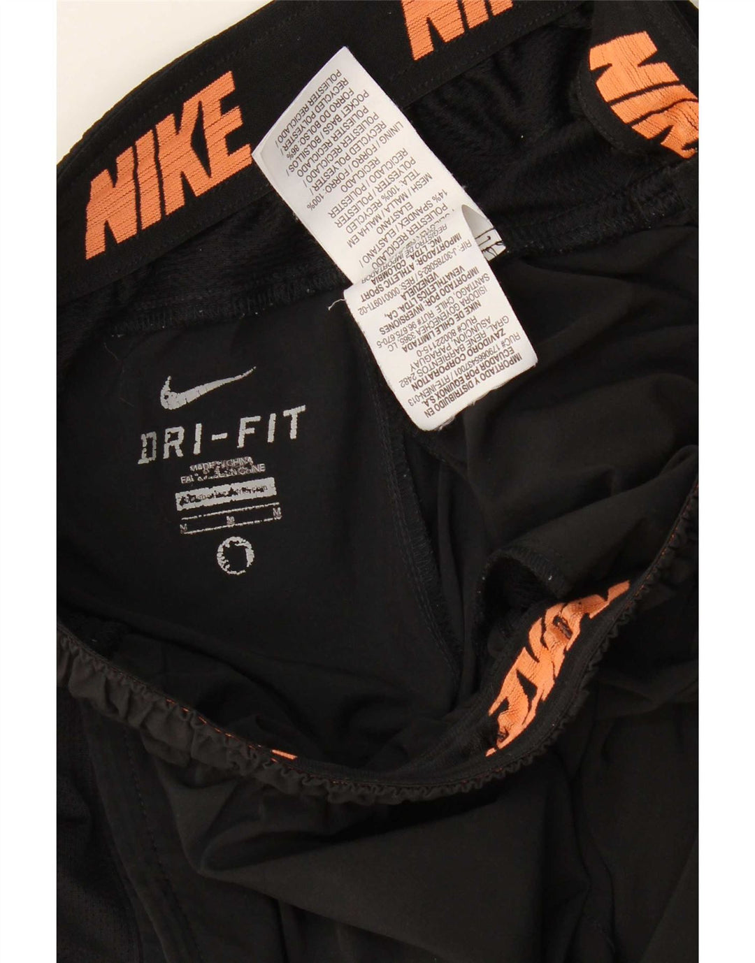 Pantalones cortos deportivos Nike Dri Fit para hombre Poliéster color block negro mediano
