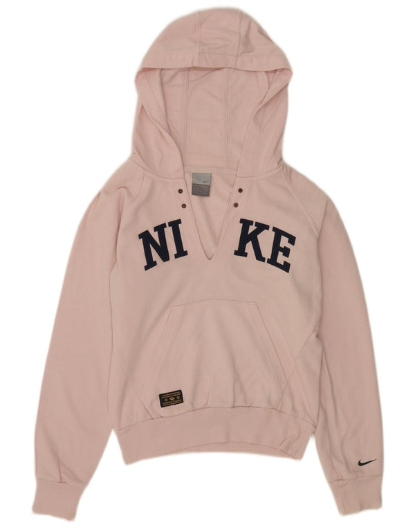 Nike - Sudadera con capucha para mujer, diseño gráfico, talla 8/10, color rosa