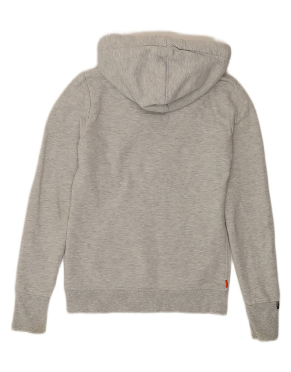 Superdry Jersey con capucha gráfica para mujer UK 6 XS Algodón gris