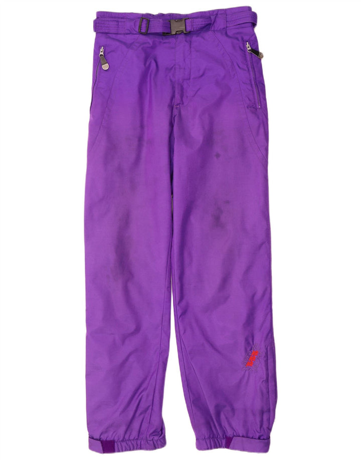Pantalones de esquí vintage para hombre nailon morado medio