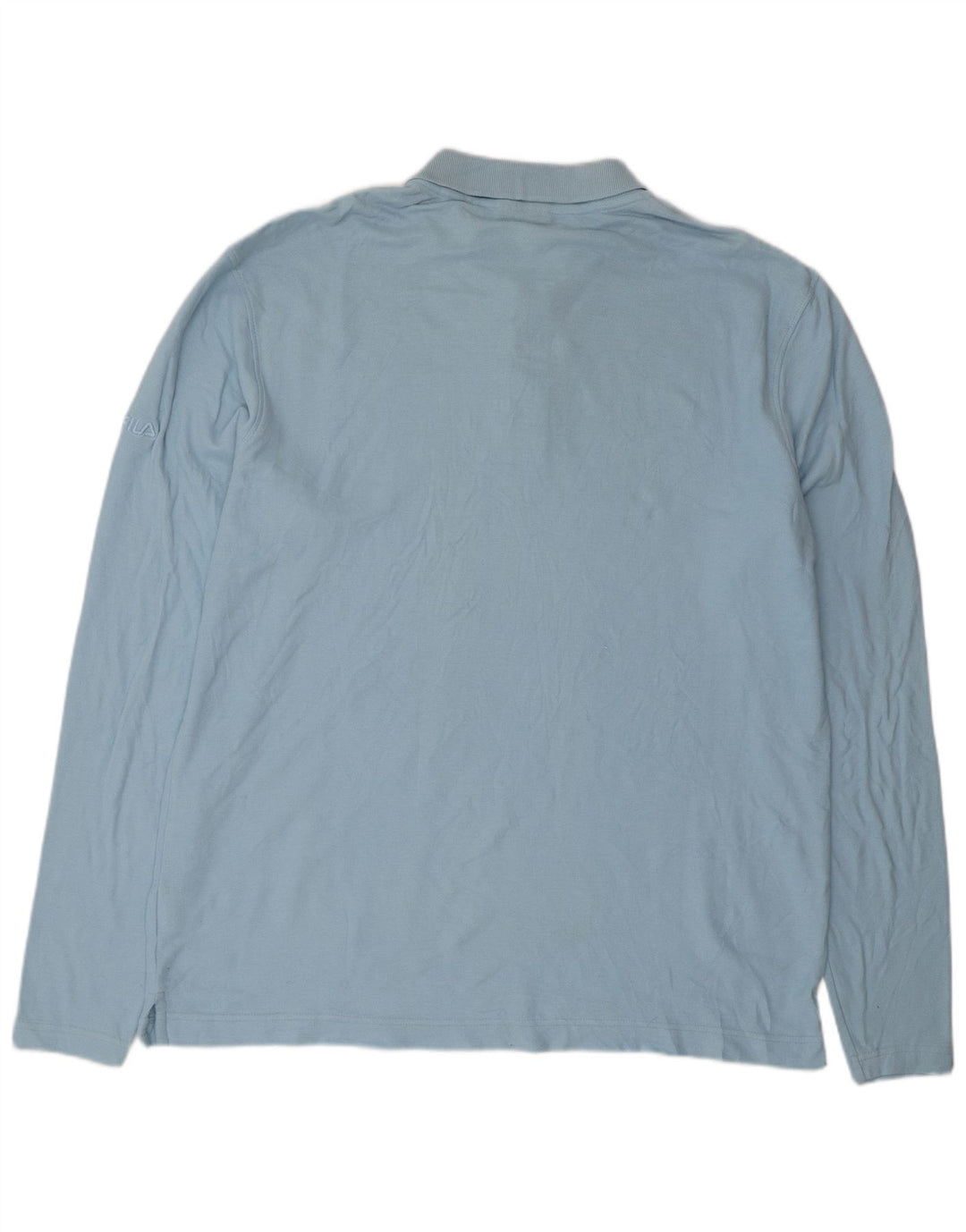 FILA Polo de manga larga para hombre XL Algodón azul