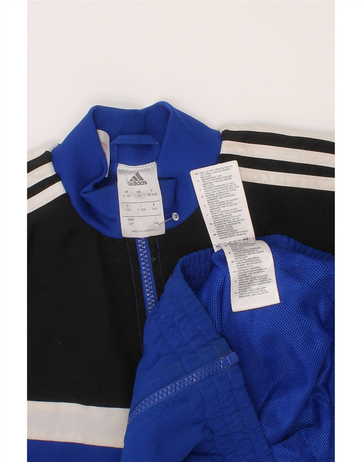 Adidas - Chaqueta de chándal para niño, 9-10 años, color azul, poliéster