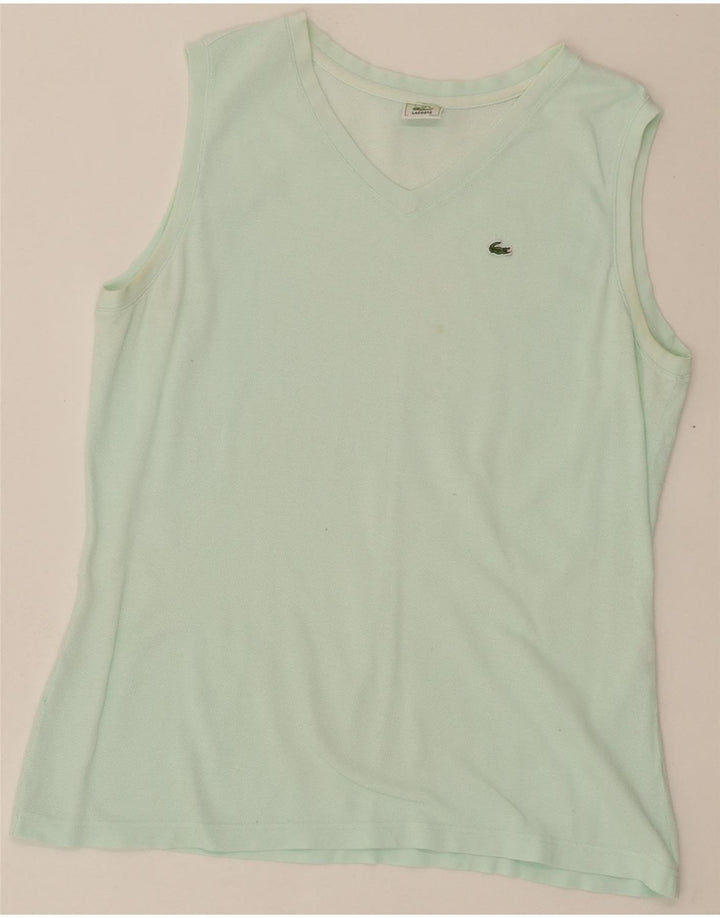 LACOSTE Womens Vest Top Size 44 Large Green Cotton Vintage Lacoste and Second-Hand Lacoste from Messina Hembry 