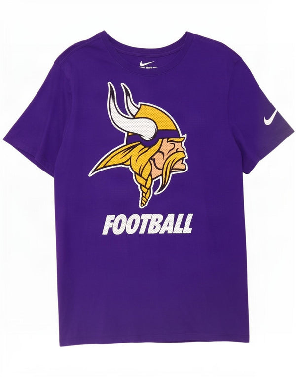 Nike Camiseta gráfica Minnesota Vikings para hombre, parte superior de algodón morado mediano