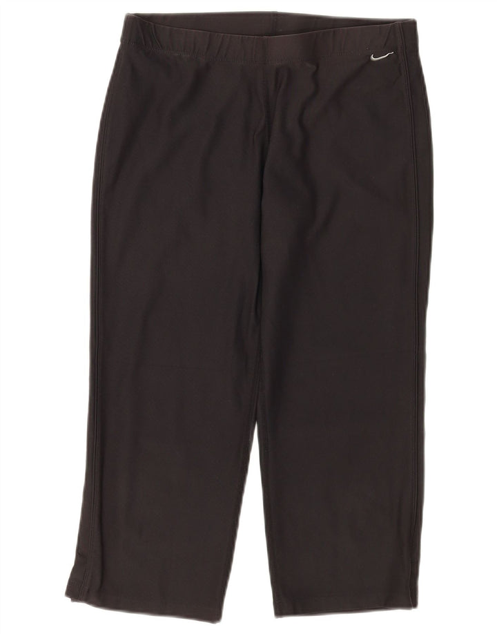 NIKE Mujer Dri Fit Capri Chándal Pantalones UK 10/12 Mediano Negro