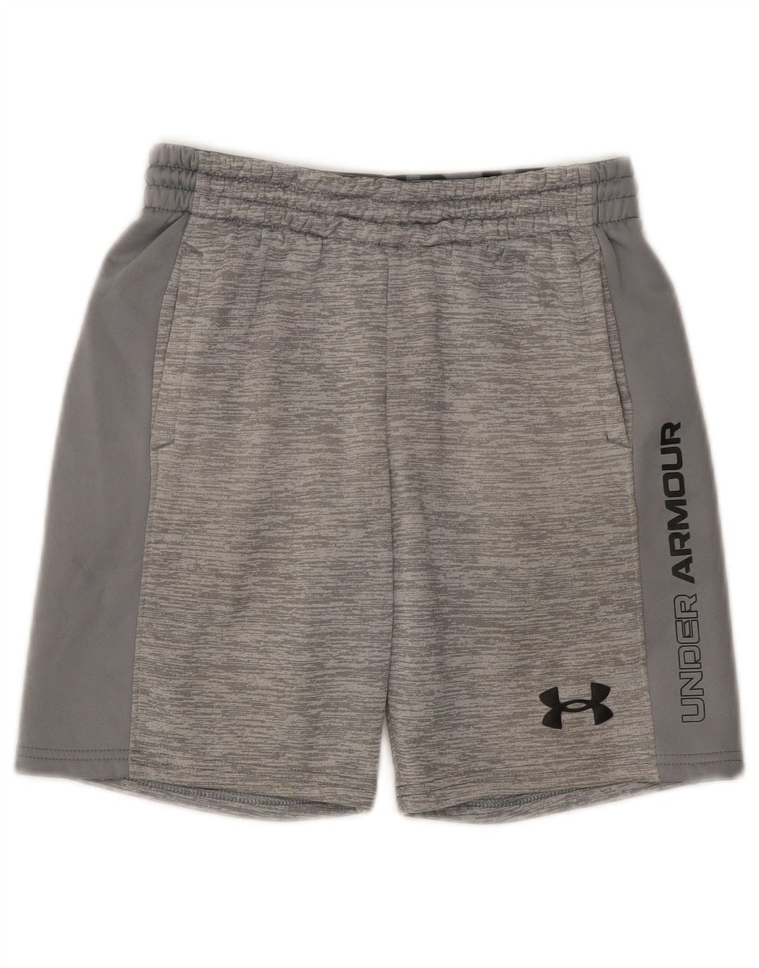 Under Armour Pantalones cortos deportivos con gráficos para niños 9-10 años Gris medio moteado