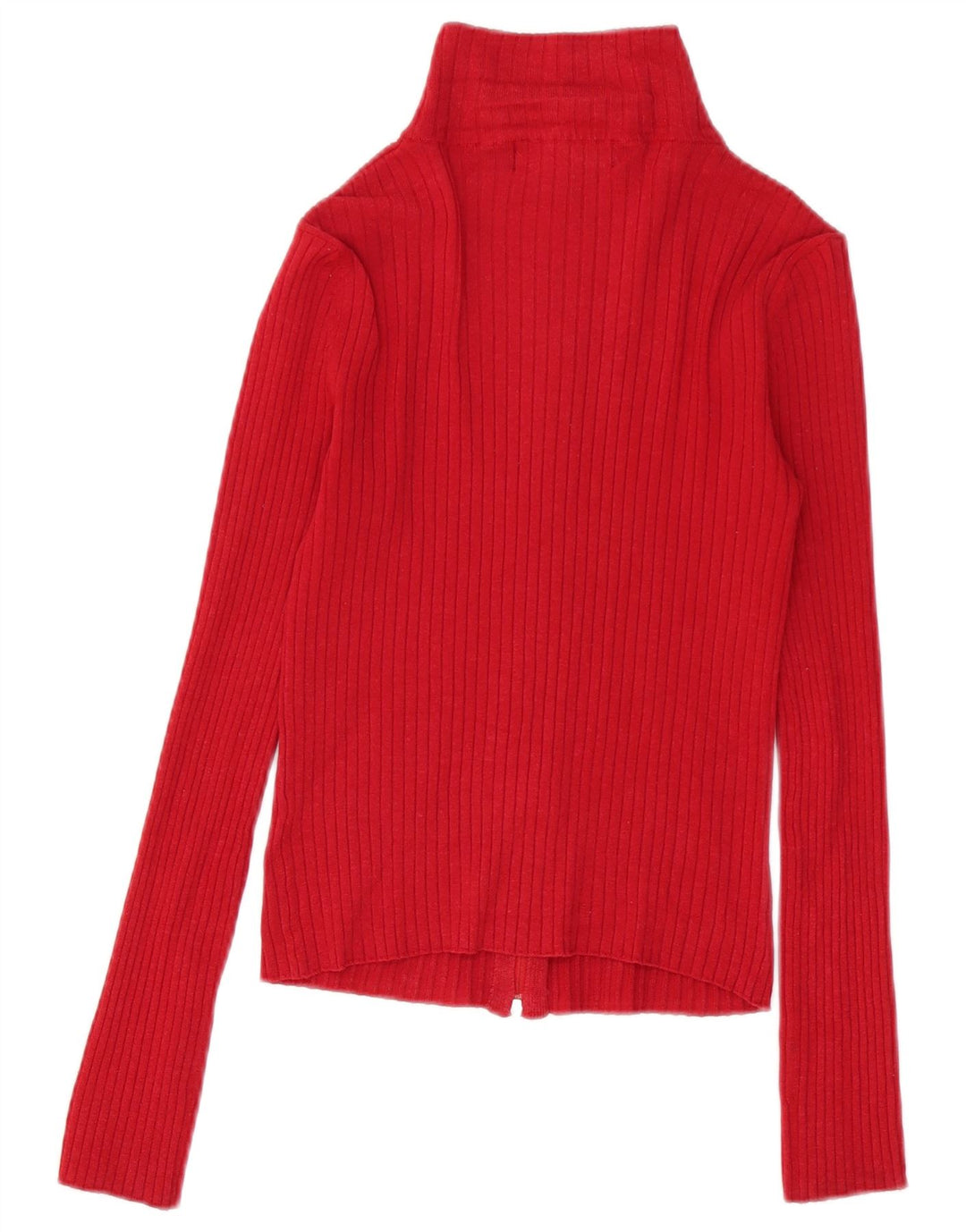 Zara Mujer Cárdigan Suéter UK 12 Medium Red Ramie