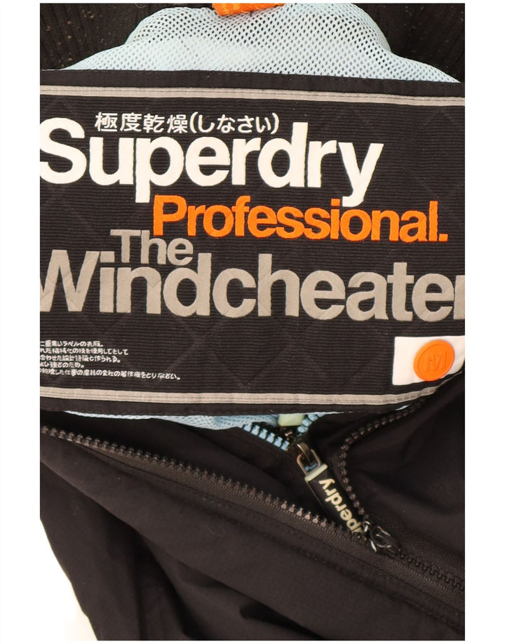 Superdry Chaqueta Cortavientos The Windcheater Graphic para Hombre UK 38 Medium Black