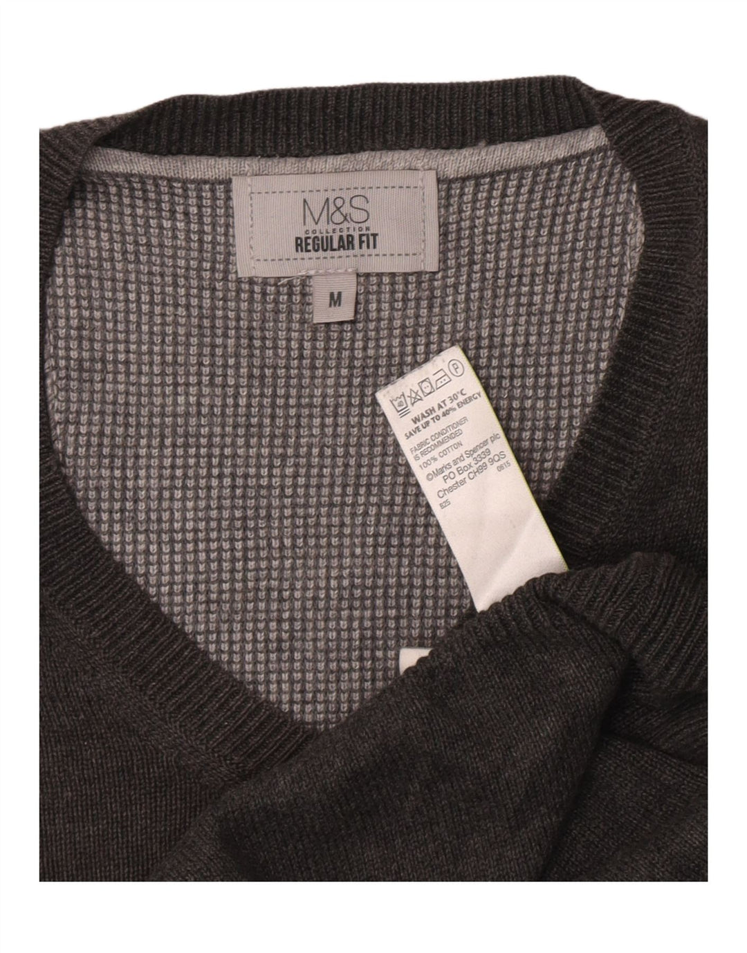 Marks & Spencer Jersey De Corte Regular Con Cuello En V Para Hombre Gris Medio Moteado