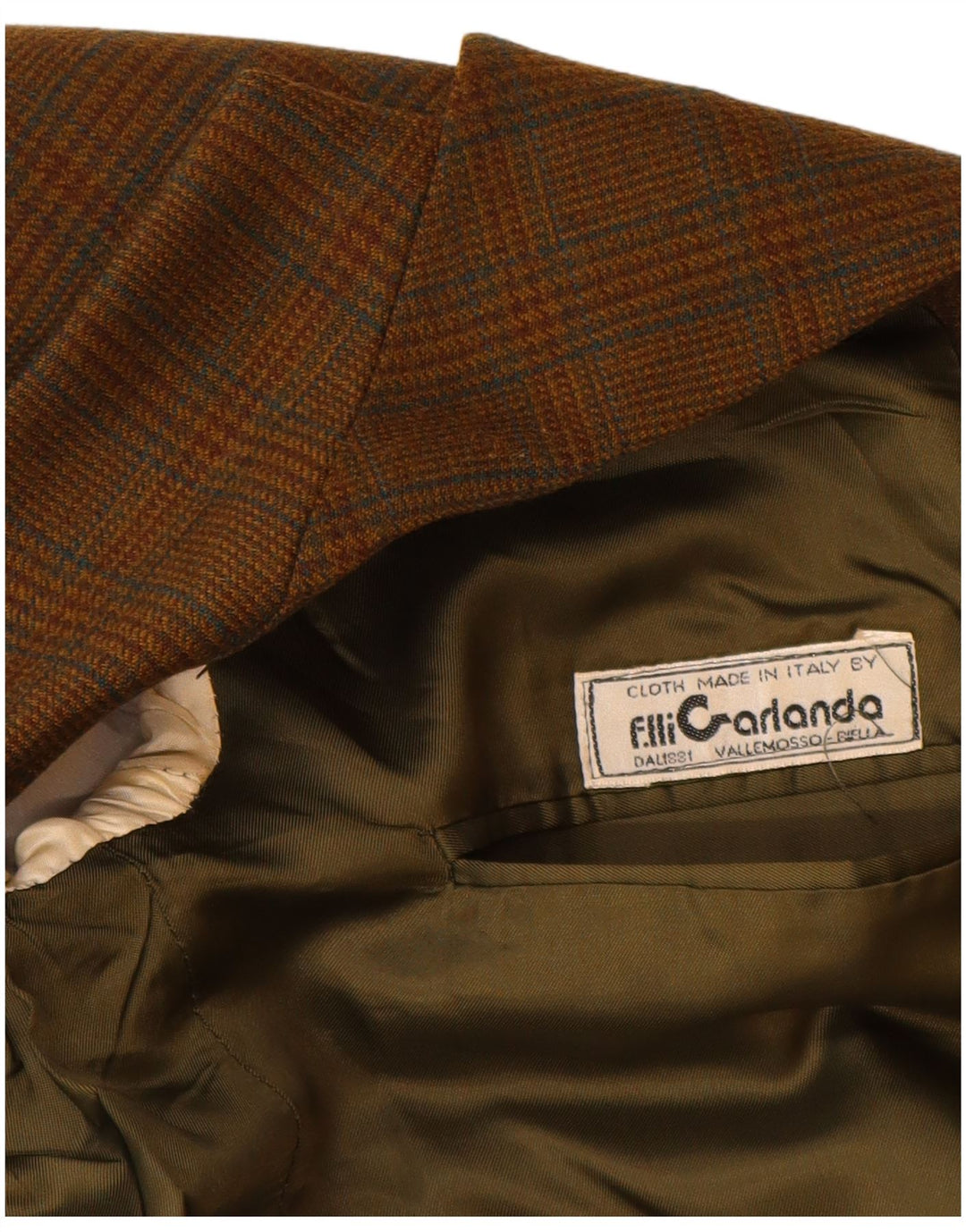 VINTAGE Chaqueta Blazer de 2 botones para hombre Reino Unido 38 Pata de gallo marrón medio