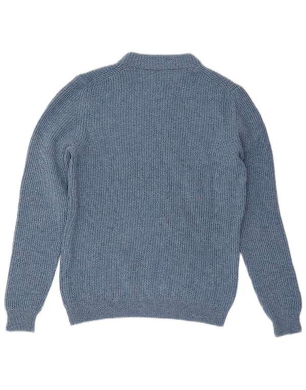 Jersey Massimo Dutti Hombre Cuello Alto Lana Azul Medio