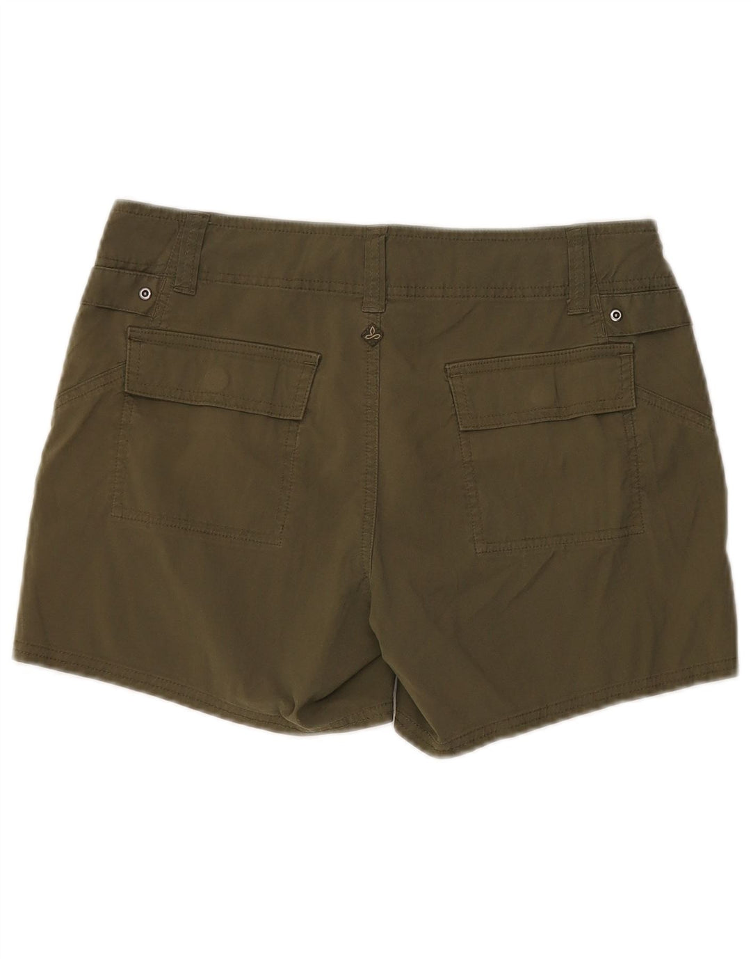 Prana pantalones cortos cargo para mujer US 8 mediano W32 algodón caqui