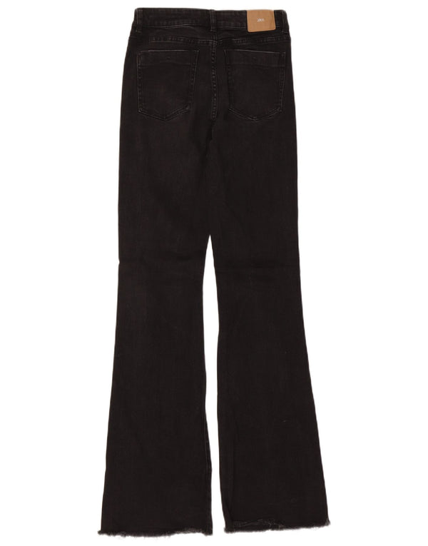 Zara Jeans acampanados de talle alto para mujer EU 36 XS W26 L33 Algodón negro