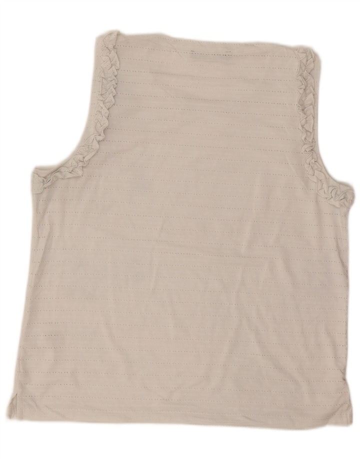 TOMMY HILFIGER Blusa sin mangas para mujer UK 40 XL Poliéster blanco