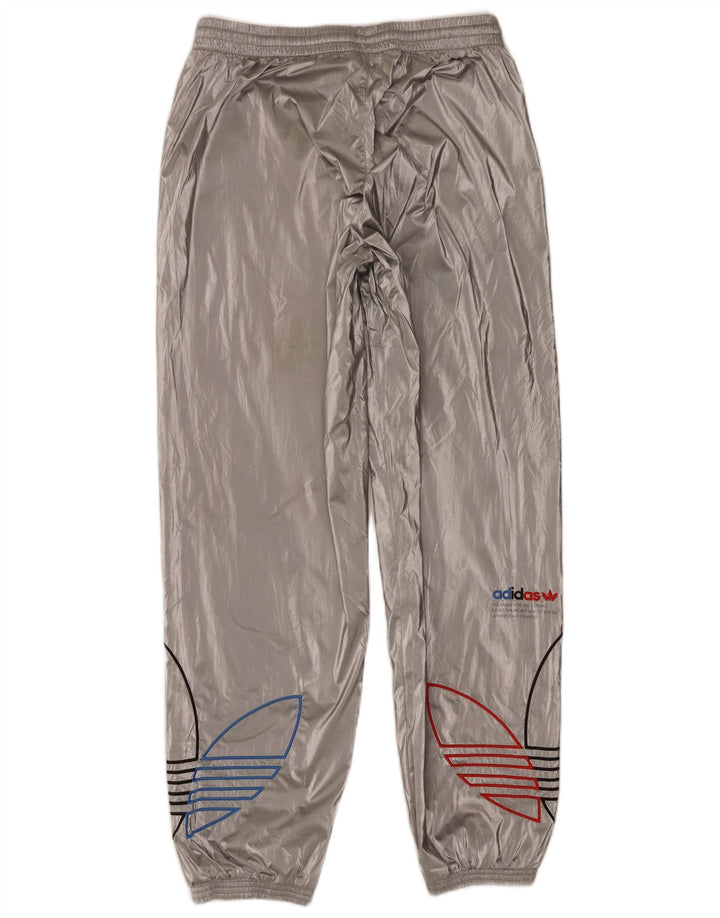 Adidas Hombre Pantalones De Chándal Gráfico Joggers Poliuretano Plata Mediano