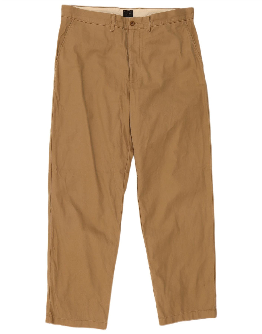 J. CREW Pantalón chino cónico para hombre W35 L32 Algodón beige