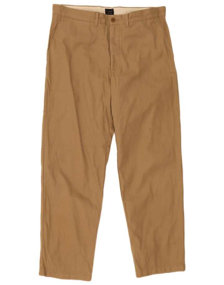J. CREW Pantalón chino cónico para hombre W35 L32 Algodón beige