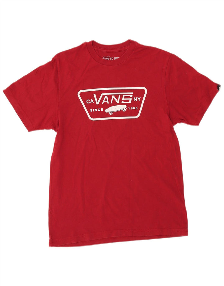 Vans Camiseta gráfica para niños 11-12 años Grande Rojo Algodón
