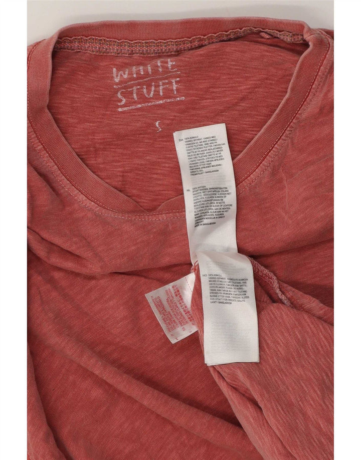 Camiseta de hombre White Stuff Top pequeño de algodón moteado en rosa