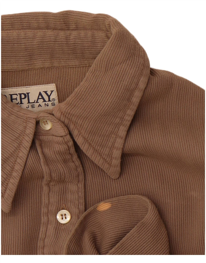 REPLAY Camisa de mujer UK 42 Marrón medio