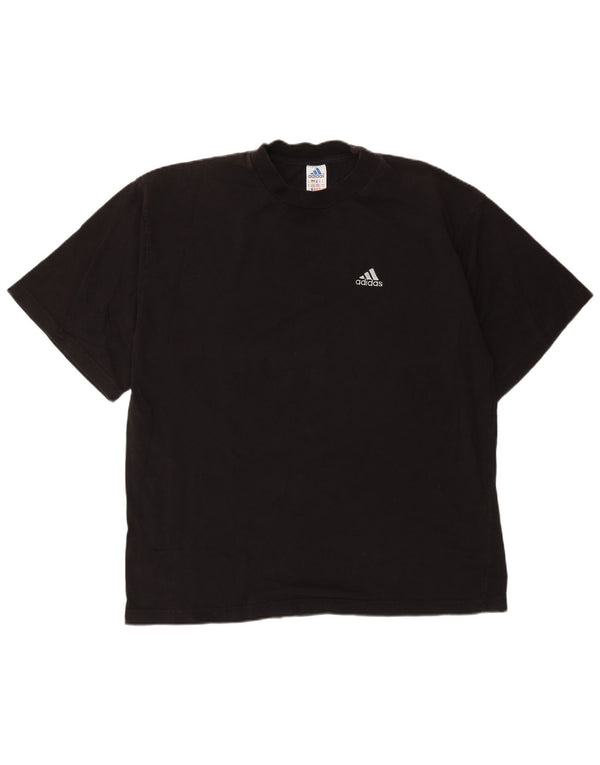 Adidas Mens T-Shirt Top XL Black Cotton