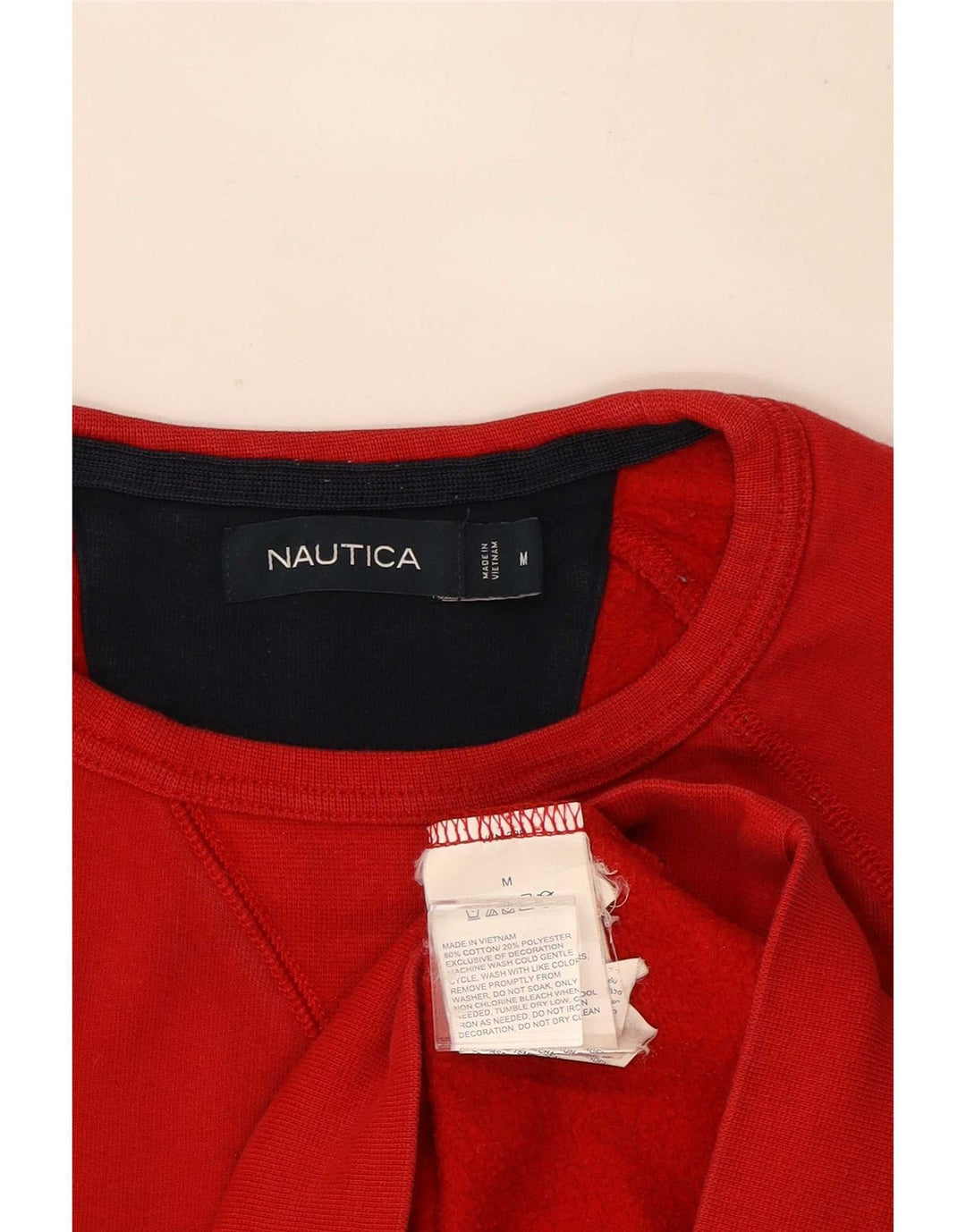 Nautica Sudadera Gráfica para Hombre Jersey De Algodón Rojo Mediano
