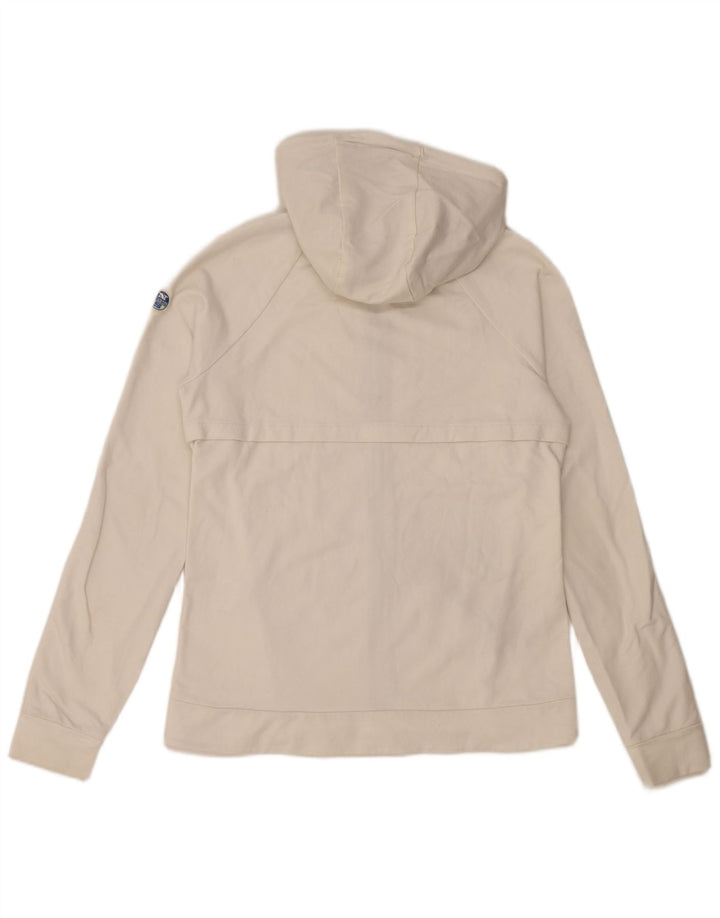 NORTH SAILS Suéter con capucha y cremallera para hombre 2XS Algodón blanco