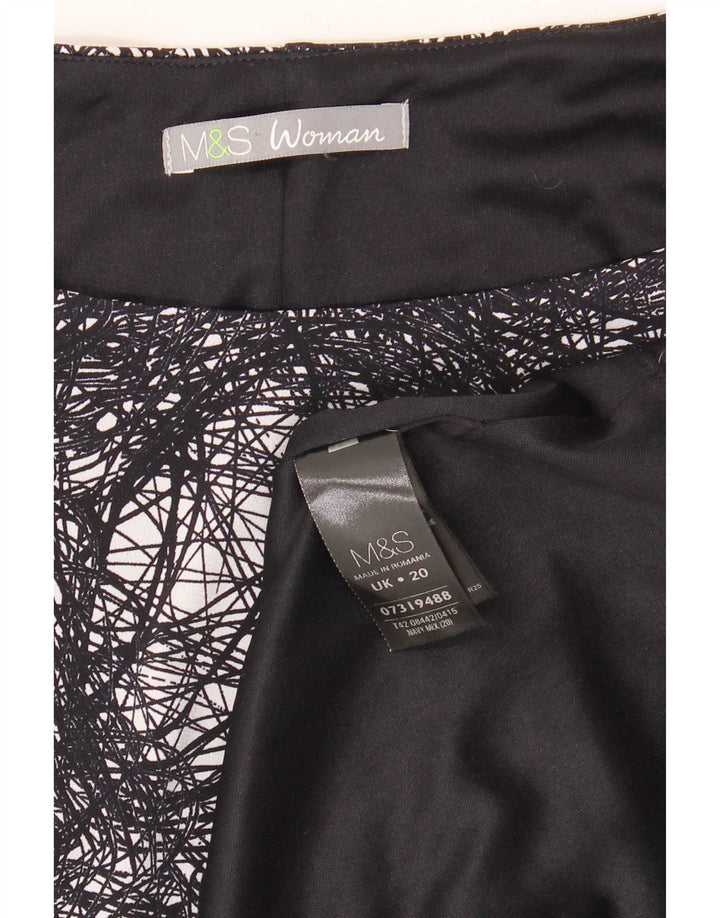 Marks & Spencer Vestido tubo con estampado abstracto para mujer UK 20 2XL Negro
