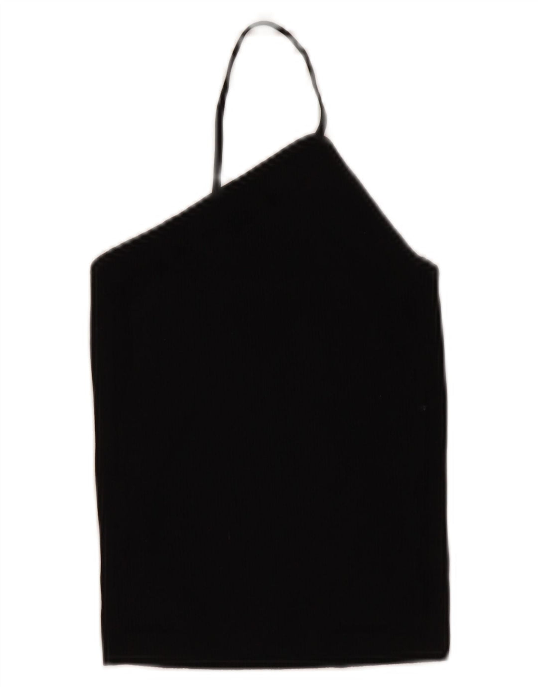 Zara Mujer Crop Top UK 10 Small Viscosa Negra