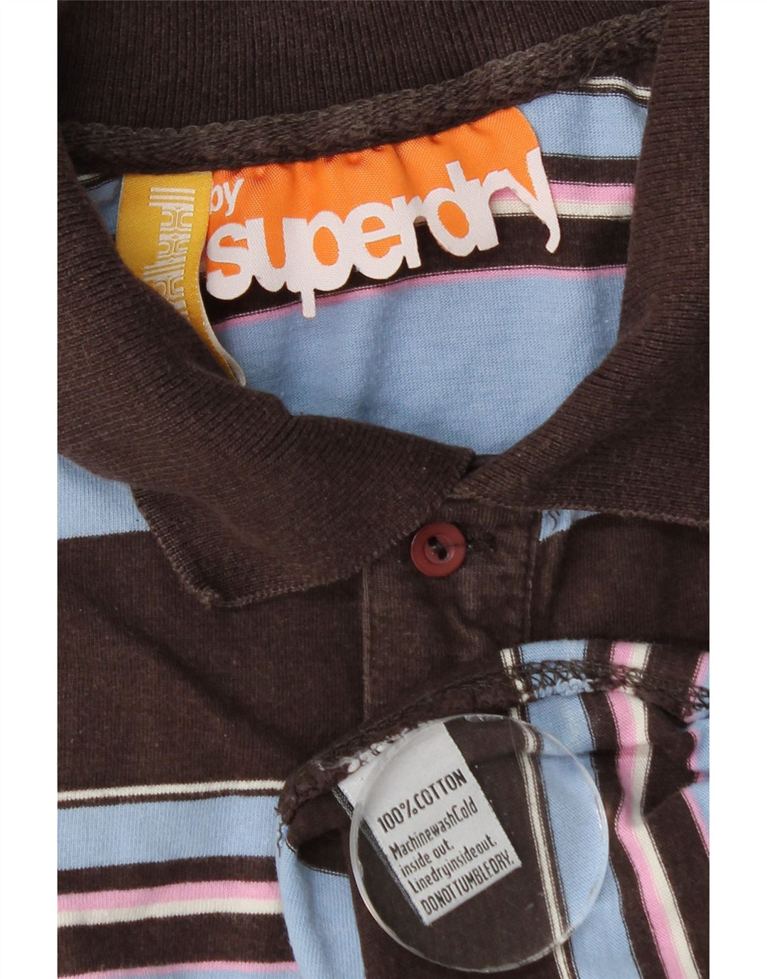 Superdry Polo Para Hombre De Algodón A Rayas Marrón Pequeño