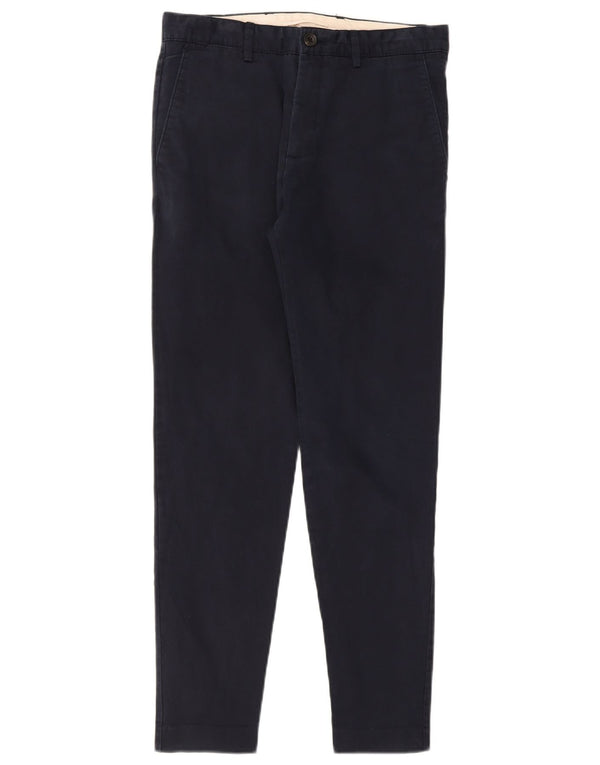 Zara Mens Slim Chino Pantalones EU 38 Small W30 L29 Azul Marino