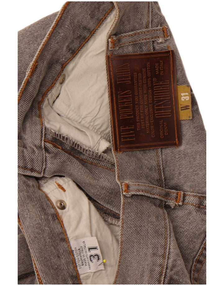 OFFSHORE Vaqueros cortos de cintura alta para mujer W31 L26 Algodón gris