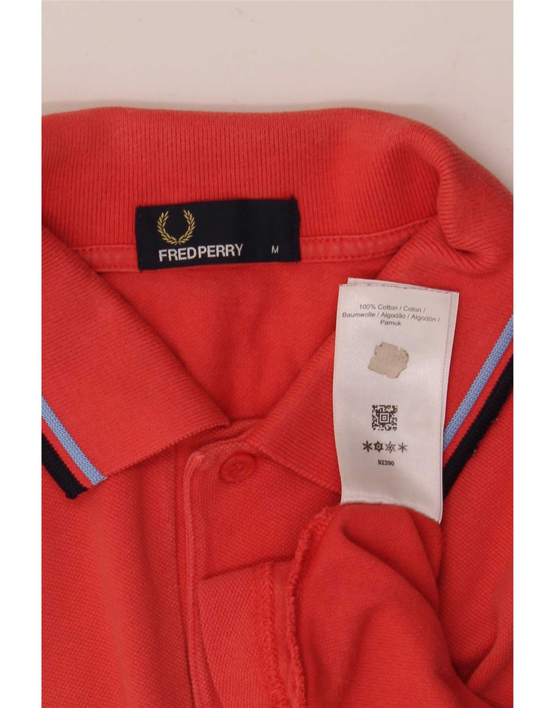 Polo Fred Perry Hombre De Algodón A Rayas Rojo Medio