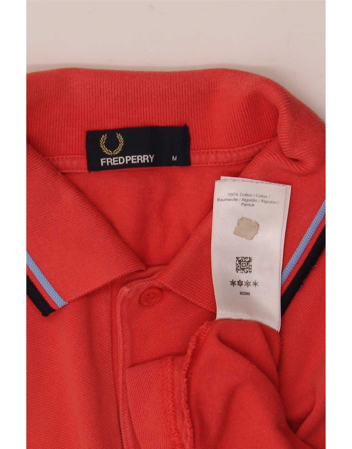 Polo Fred Perry Hombre De Algodón A Rayas Rojo Medio
